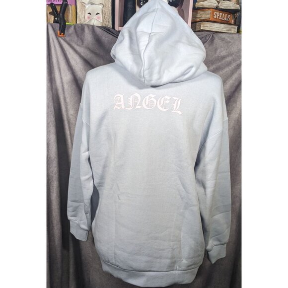 Precious Moments Angel Light Blue Super Soft Oversized Hoodie Size Small - Picture 9 of 10